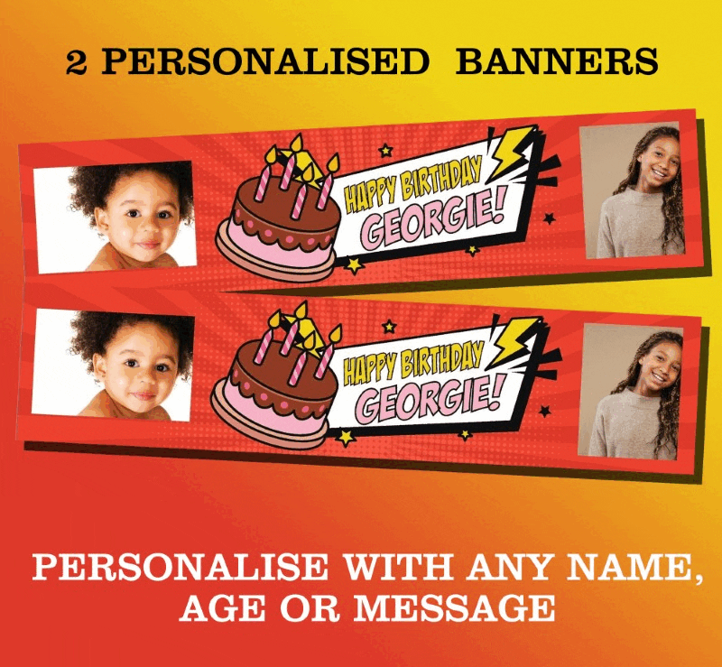 Personalised Photo Banner - Comic for Birthday Party 12 comic