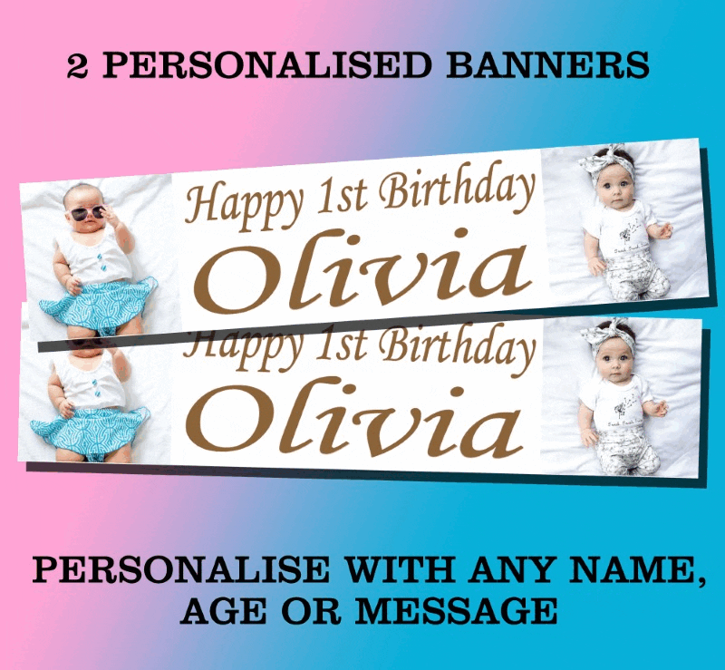 Birthday Personalised Photo Banners 7 olivia birthday