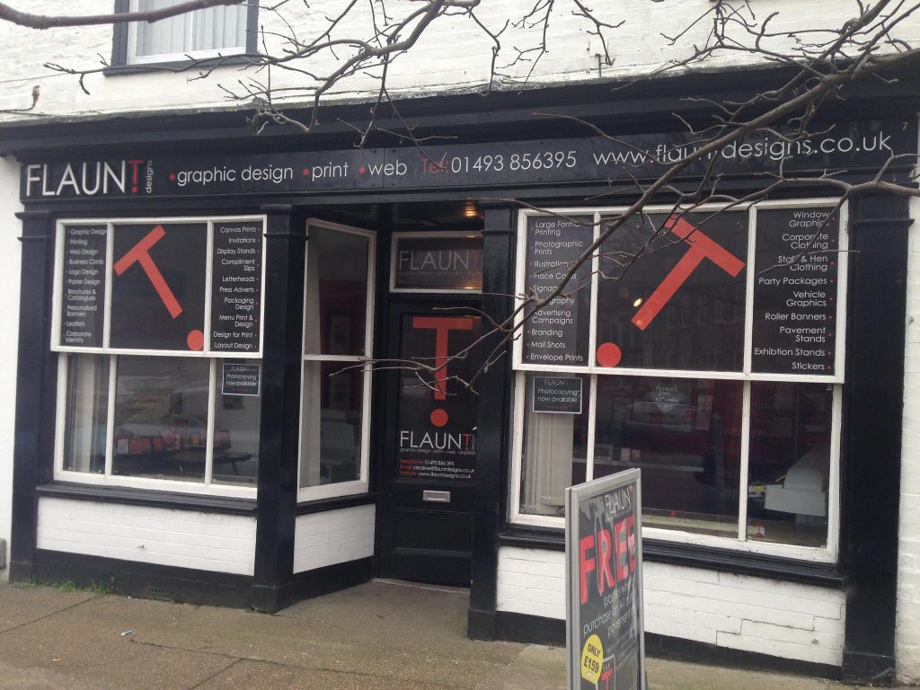 The Flaunt Designs Shop in Great Yarmouth
