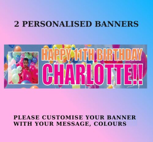 Personalised Photo Banners Party - BALLOON
