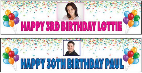 personalised banners - photo banner