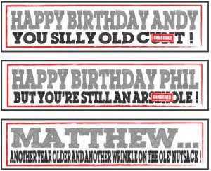 gallery - personalised banner - adult humour non photo banner