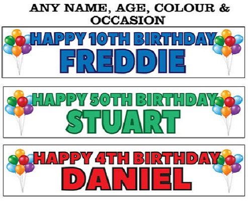 personalised banner non photo banner