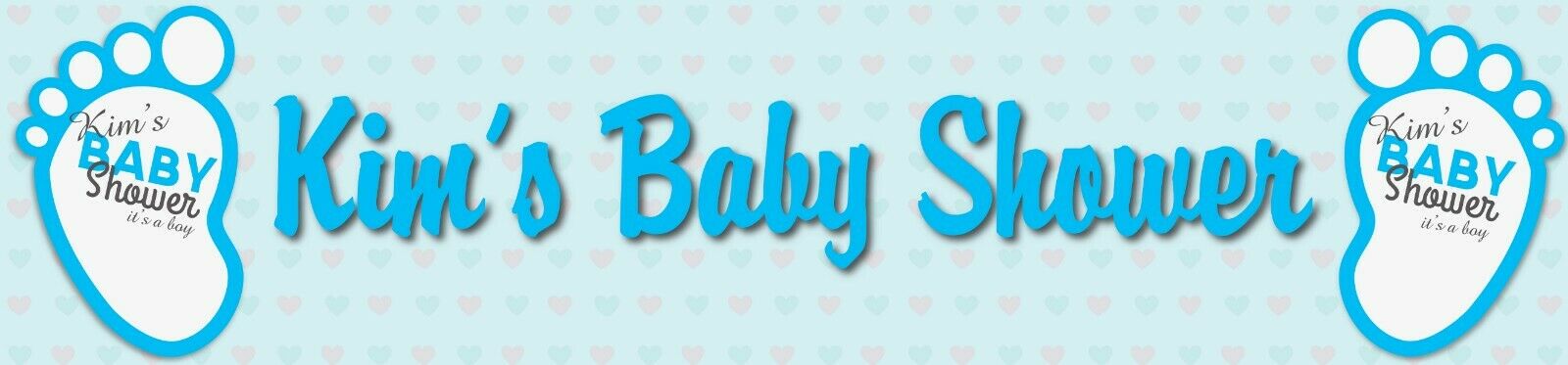 baby shower banner - blue