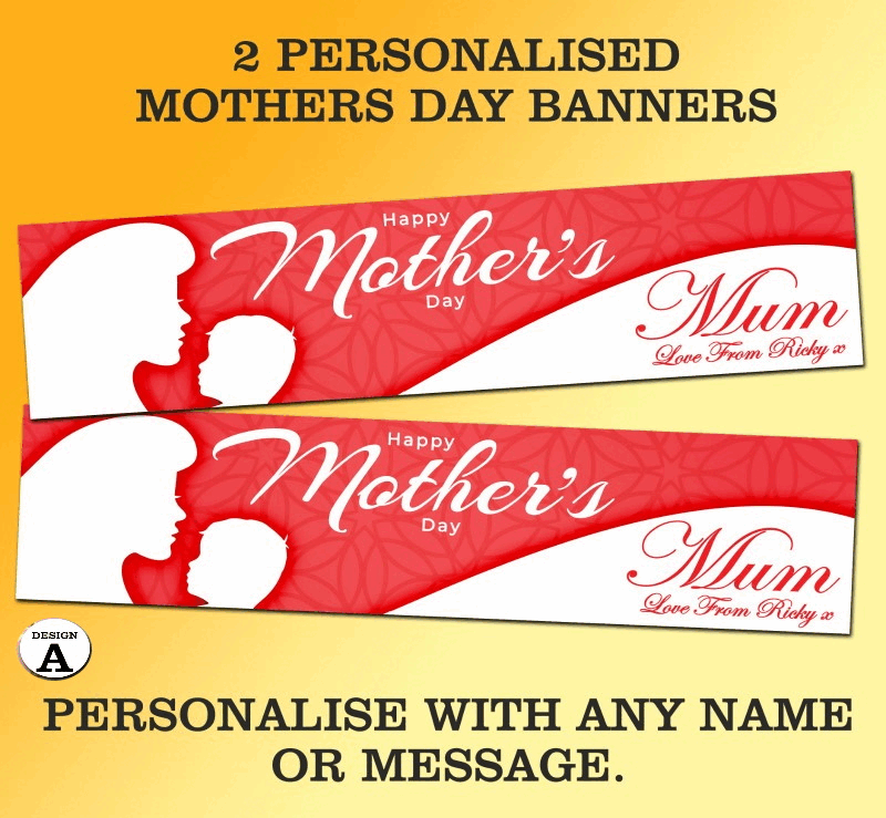 Personalised Mothers Day Non-Photo Banner